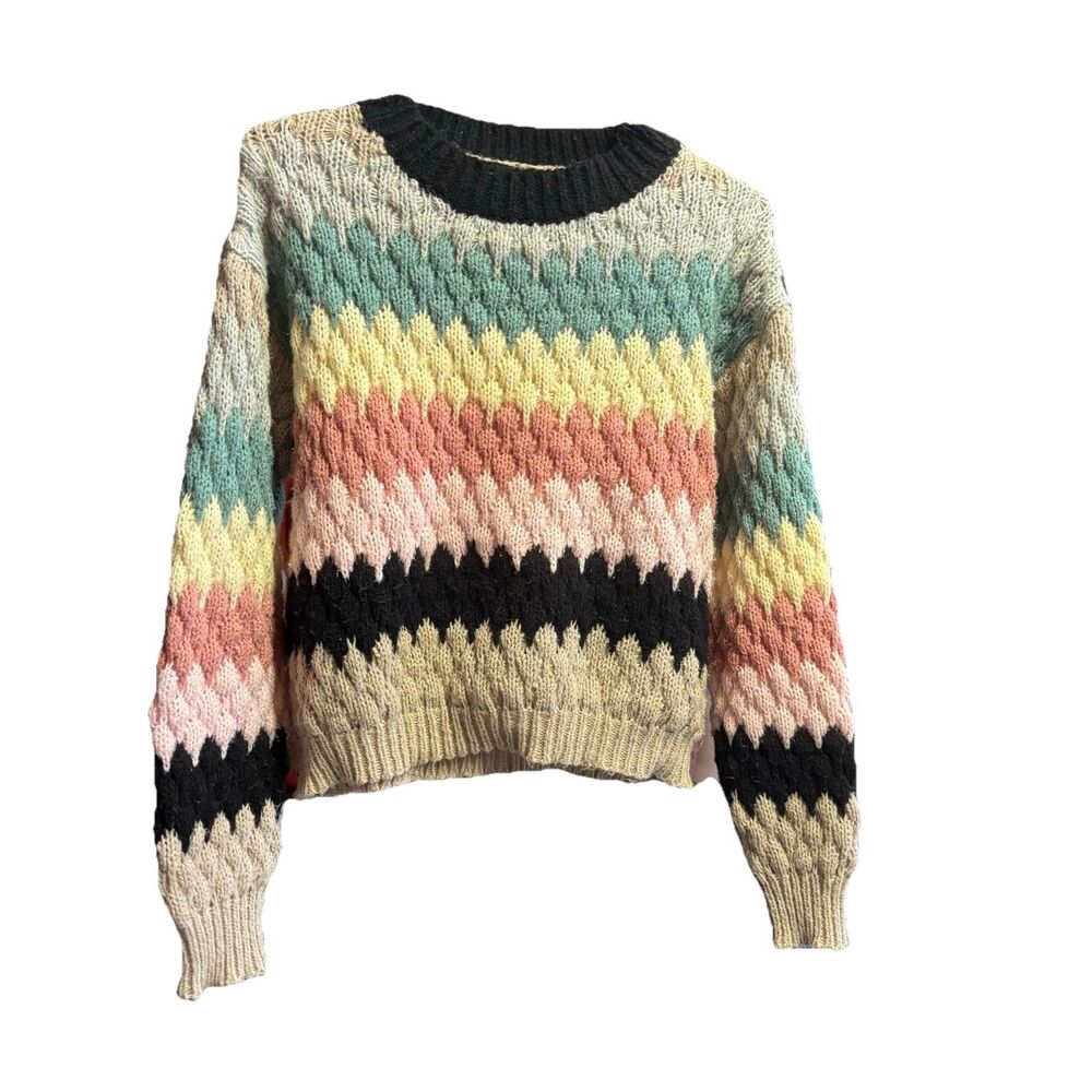 Strut and Bolt Knitted Super Soft Wool Blend Fuzzy Pullover Sweater Size Small